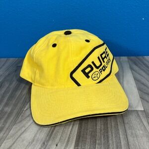 Pure Polaris Hat‎ Men's One Size Yellow Cotton Adjustable Strapback